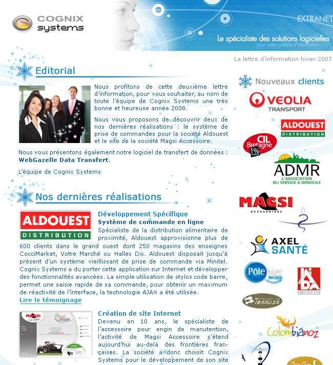 La Newsletter Hiver de Cognix Systems