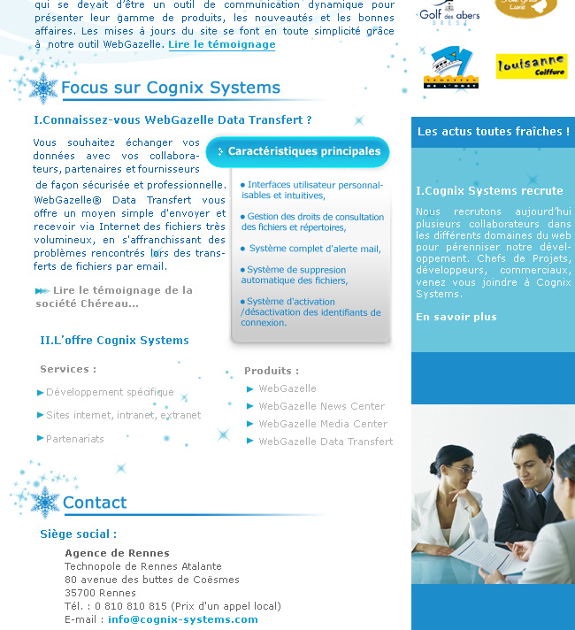 La newsletter Hiver de Cognix Systems